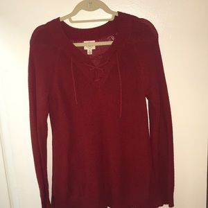 St John’s Bay Knit Sweater with Tie-Up